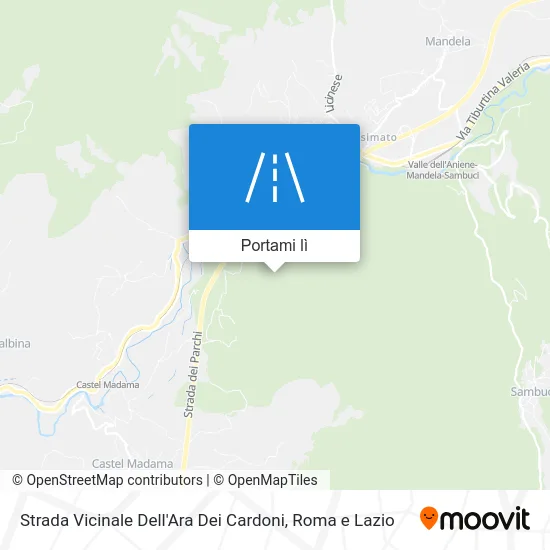 Mappa Strada Vicinale Dell'Ara Dei Cardoni