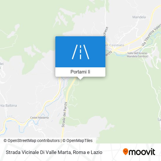 Mappa Strada Vicinale Di Valle Marta