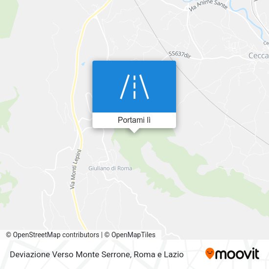 Mappa Deviazione Verso Monte Serrone