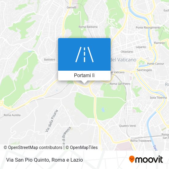 Mappa Via San Pio Quinto