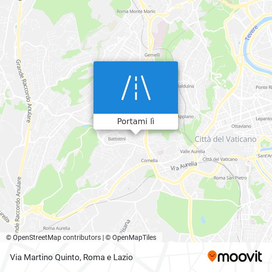 Mappa Via Martino Quinto