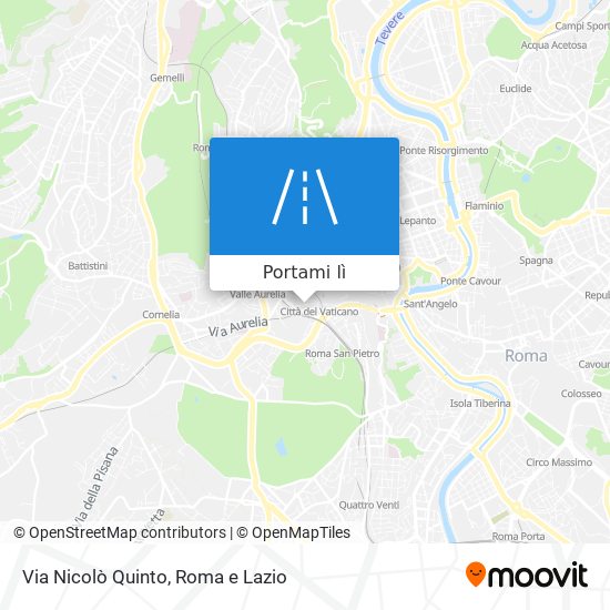 Mappa Via Nicolò Quinto