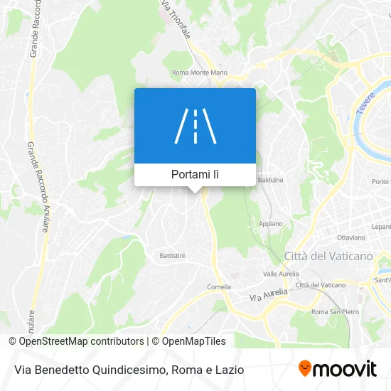 Mappa Via Benedetto Quindicesimo