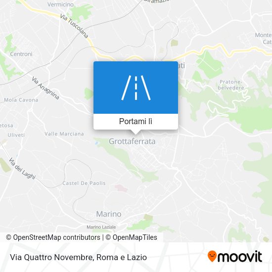 Mappa Via Quattro Novembre