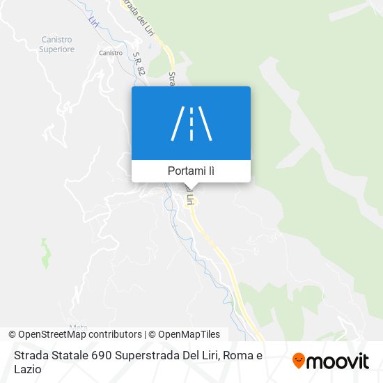 Mappa Strada Statale 690 Superstrada Del Liri