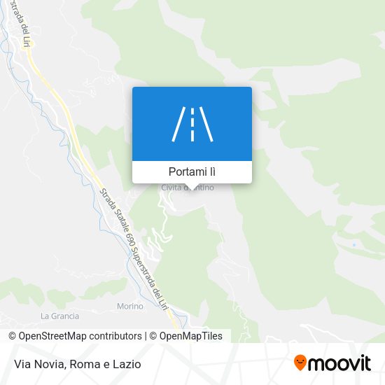 Mappa Via Novia