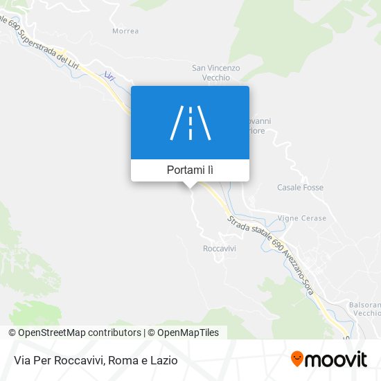 Mappa Via Per Roccavivi