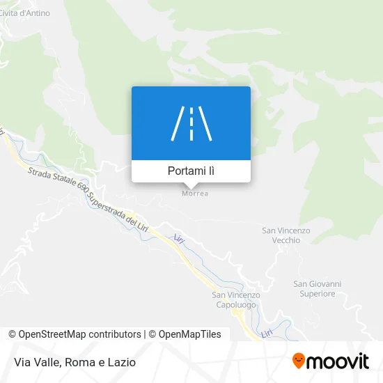 Mappa Via Valle