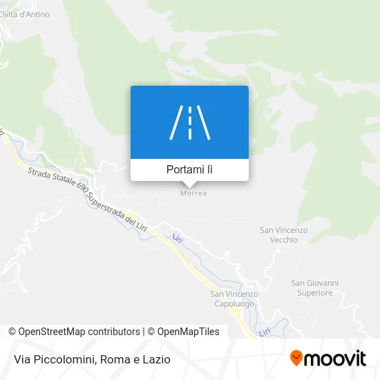 Mappa Via Piccolomini