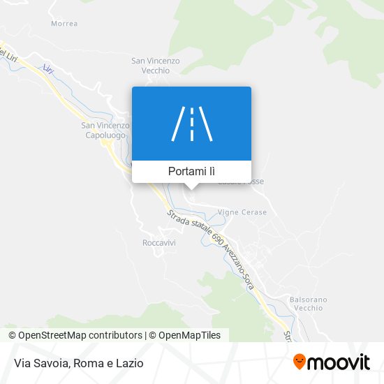 Mappa Via Savoia