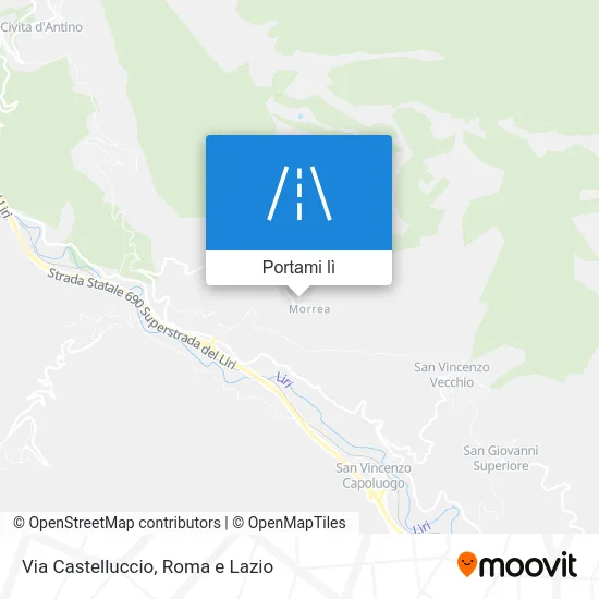Mappa Via Castelluccio