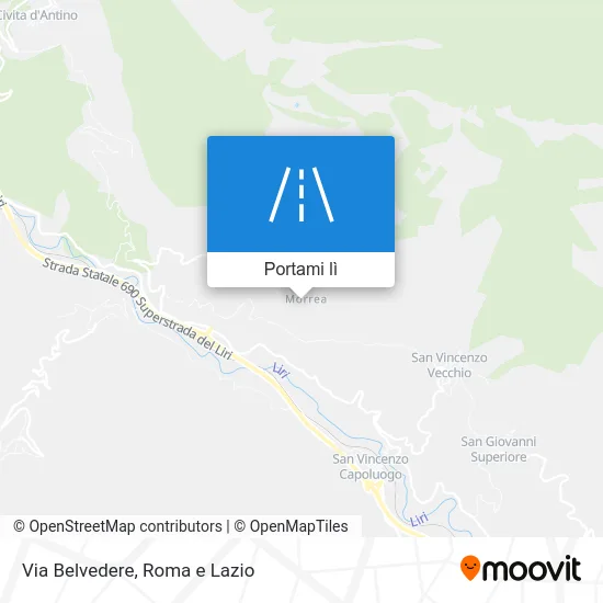 Mappa Via Belvedere