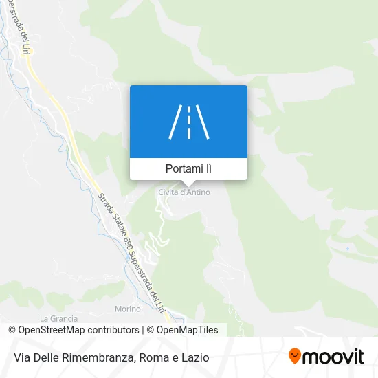 Mappa Via Delle Rimembranza