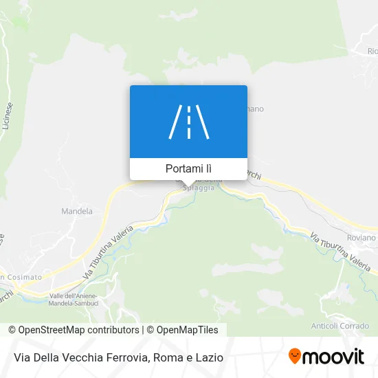 Mappa Via Della Vecchia Ferrovia