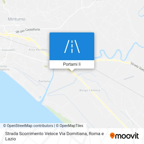 Mappa Strada Scorrimento Veloce Via Domitiana