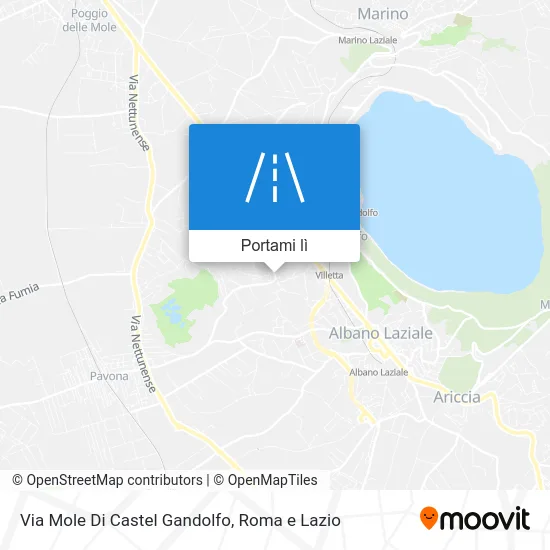 Mappa Via Mole Di Castel Gandolfo