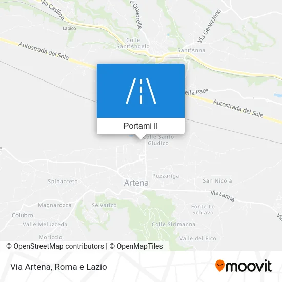 Mappa Via Artena