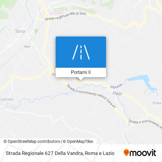 Mappa Strada Regionale 627 Della Vandra