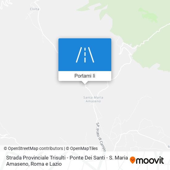 Mappa Strada Provinciale Trisulti - Ponte Dei Santi - S. Maria Amaseno