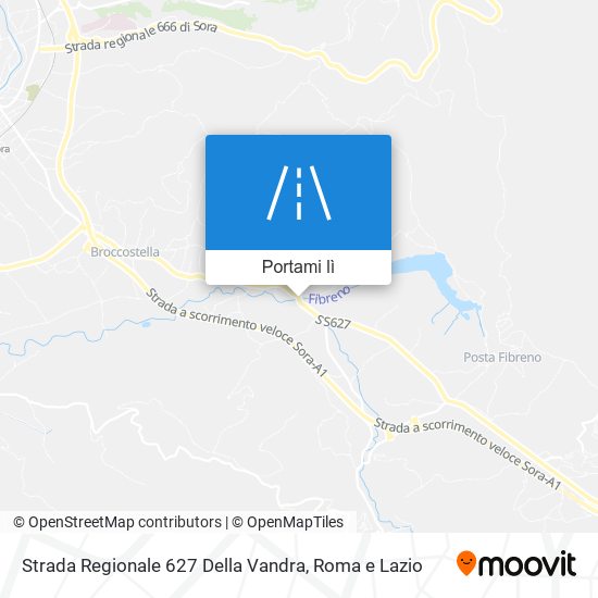 Mappa Strada Regionale 627 Della Vandra