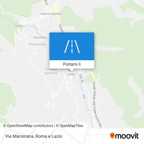 Mappa Via Marsicana