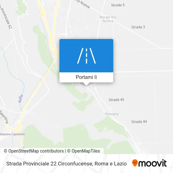 Mappa Strada Provinciale 22 Circonfucense