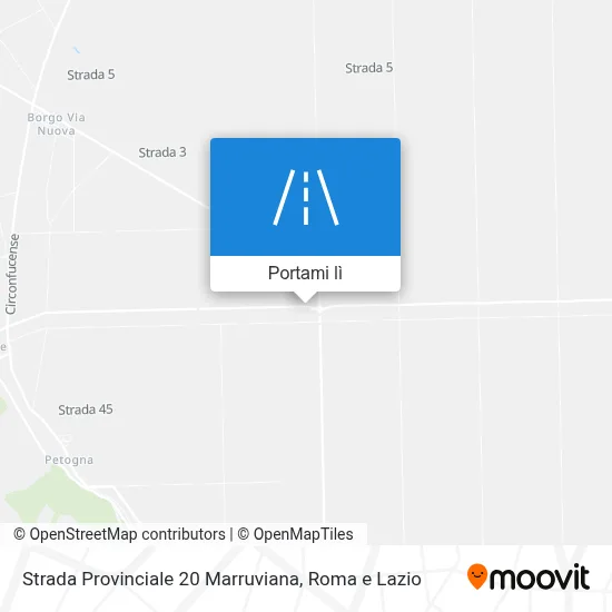 Mappa Strada Provinciale 20 Marruviana