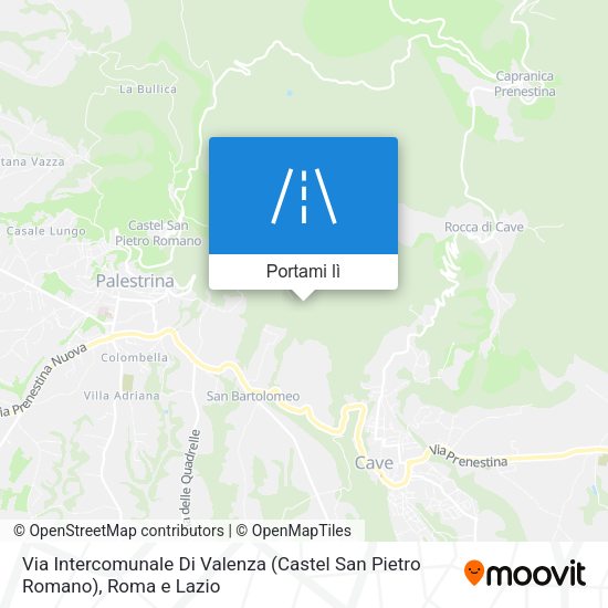 Mappa Via Intercomunale Di Valenza (Castel San Pietro Romano)