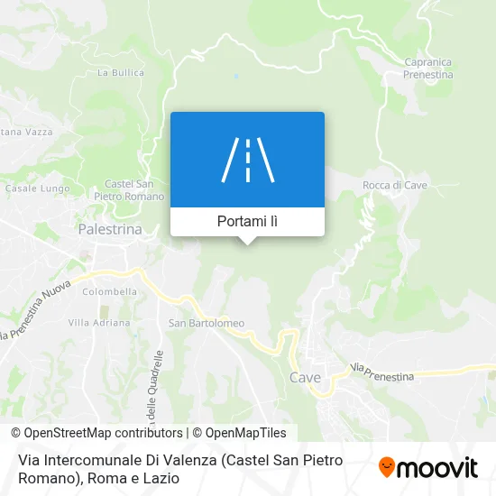 Mappa Via Intercomunale Di Valenza (Castel San Pietro Romano)