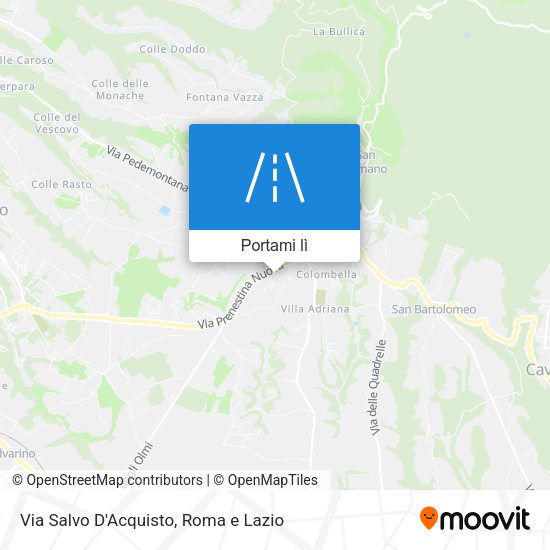 Mappa Via Salvo D'Acquisto