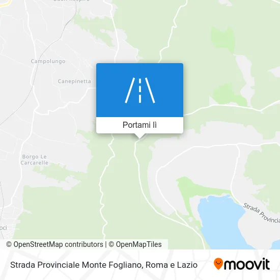 Mappa Strada Provinciale Monte Fogliano