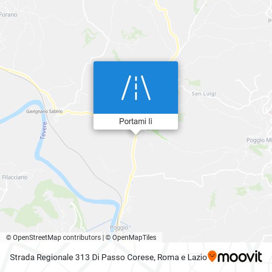 Mappa Strada Regionale 313 Di Passo Corese