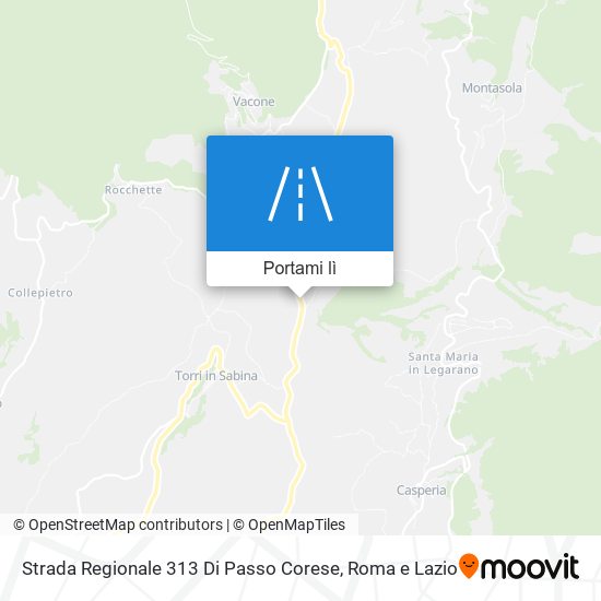 Mappa Strada Regionale 313 Di Passo Corese