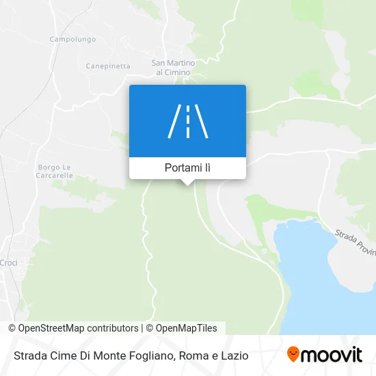 Mappa Strada Cime Di Monte Fogliano
