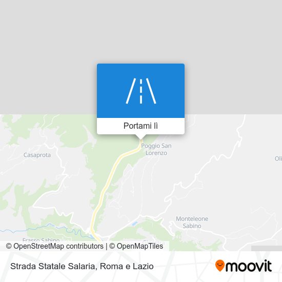 Mappa Strada Statale Salaria