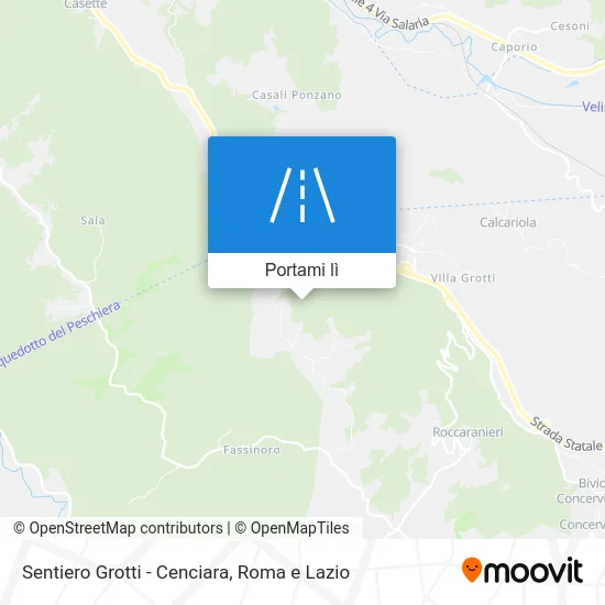 Mappa Sentiero Grotti - Cenciara