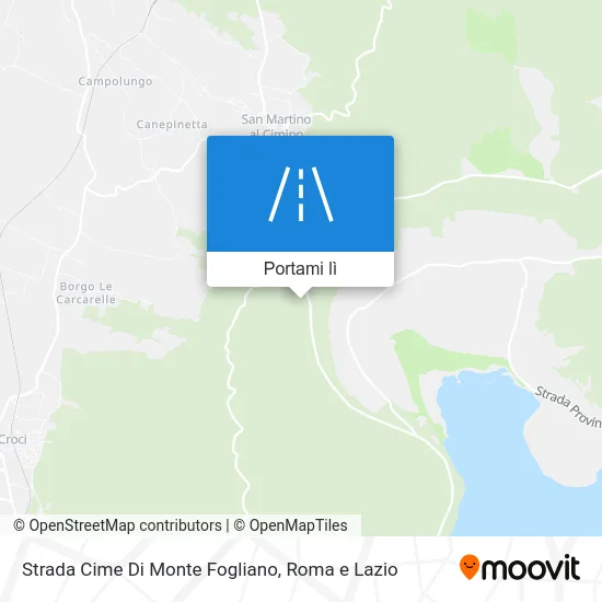 Mappa Strada Cime Di Monte Fogliano