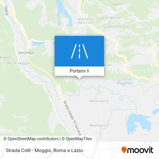Mappa Strada Colli - Moggio