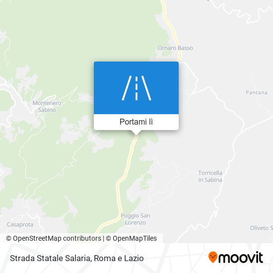 Mappa Strada Statale Salaria