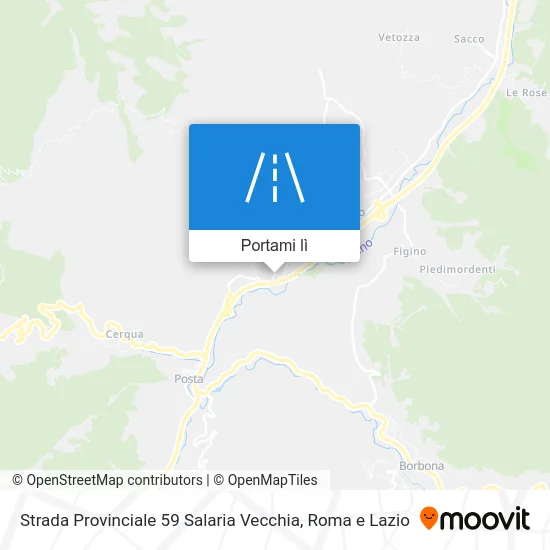 Mappa Strada Provinciale 59 Salaria Vecchia