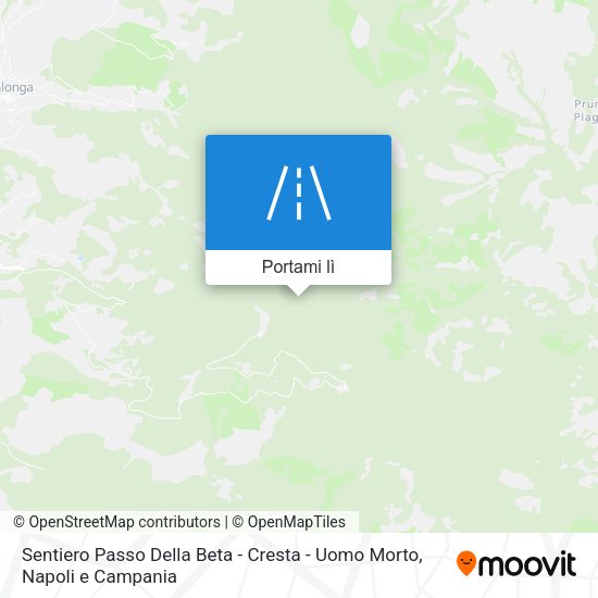 Mappa Sentiero Passo Della Beta - Cresta - Uomo Morto