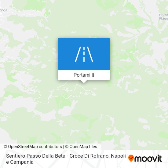 Mappa Sentiero Passo Della Beta - Croce Di Rofrano