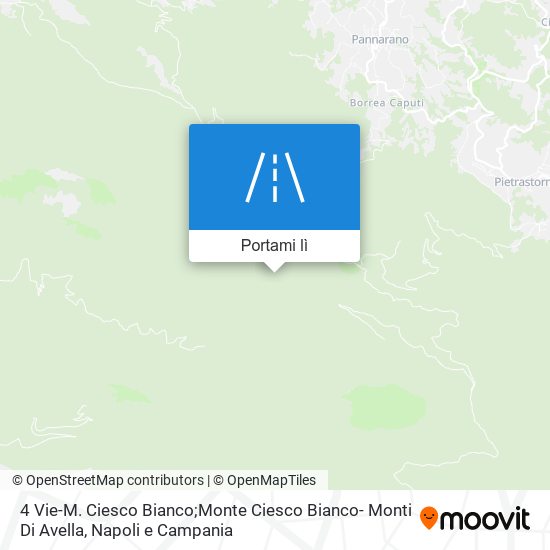 Mappa 4 Vie-M. Ciesco Bianco;Monte Ciesco Bianco- Monti Di Avella