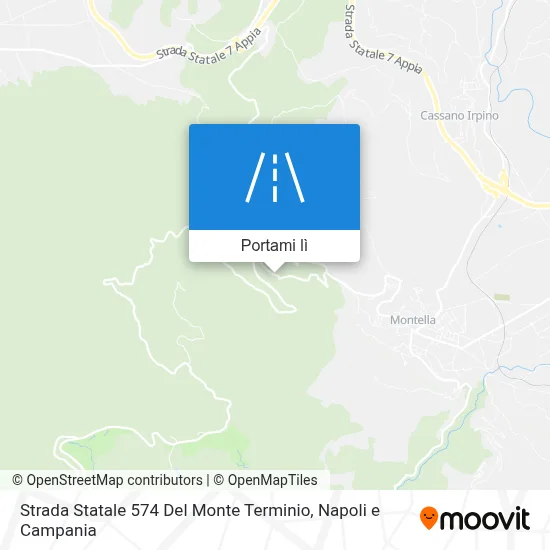 Mappa Strada Statale 574 Del Monte Terminio