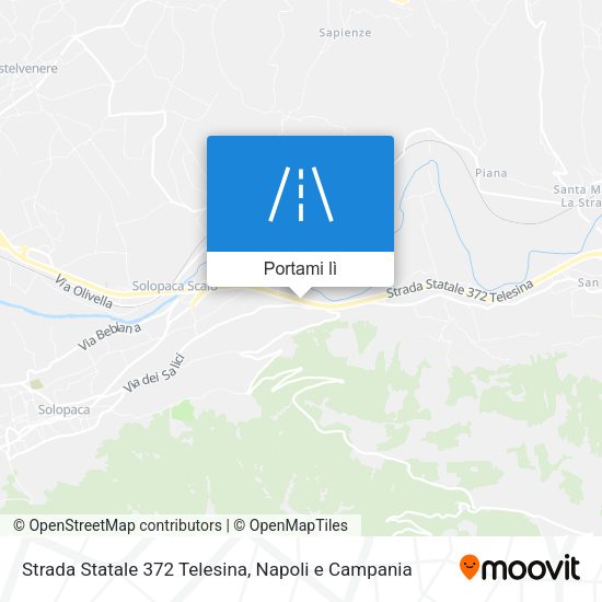 Mappa Strada Statale 372 Telesina