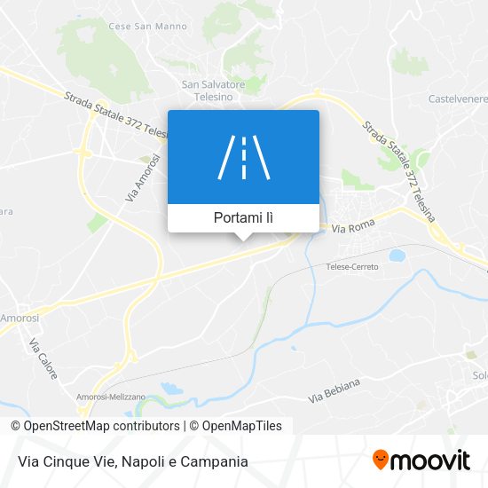 Mappa Via Cinque Vie