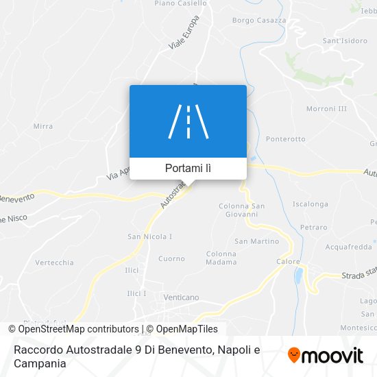 Mappa Raccordo Autostradale 9 Di Benevento