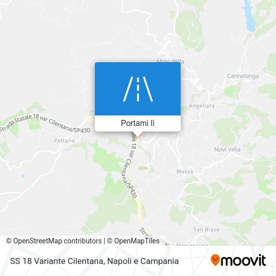Mappa SS 18 Variante Cilentana