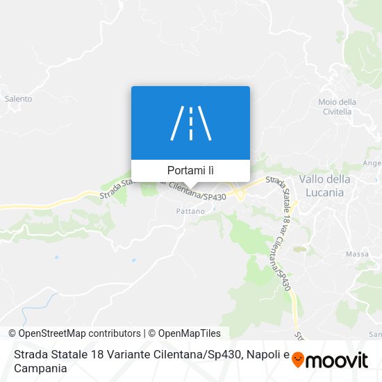 Mappa Strada Statale 18 Variante Cilentana / Sp430