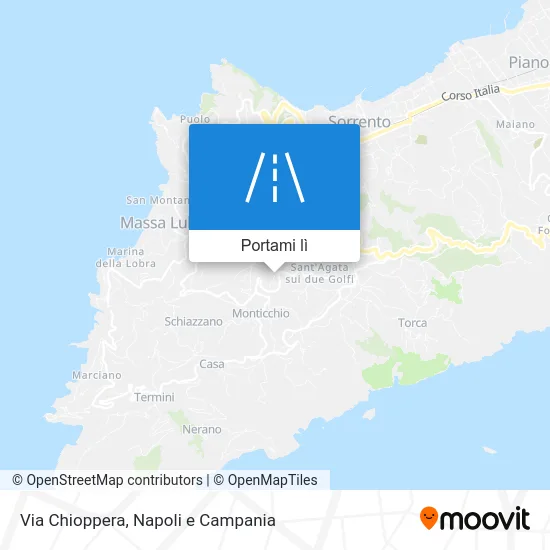 Mappa Via Chioppera